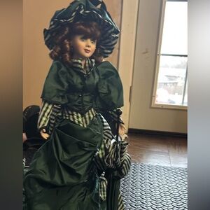 Elegant Green Victorian Doll